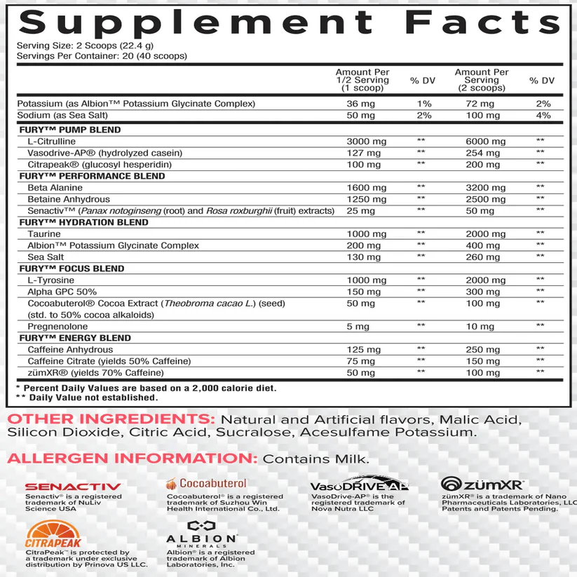 Core Fury V2 Preworkout - Image 2
